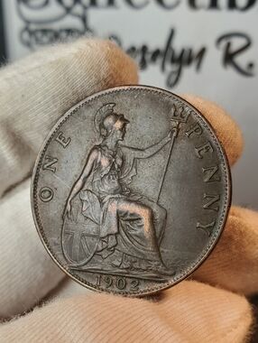 1902 Great Britain Penny KM# 794.2